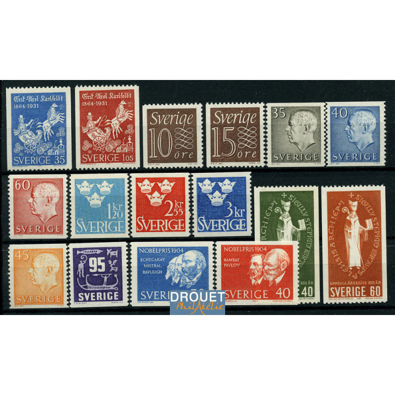 1964 Suisse Année Complète Timbres Neufs
