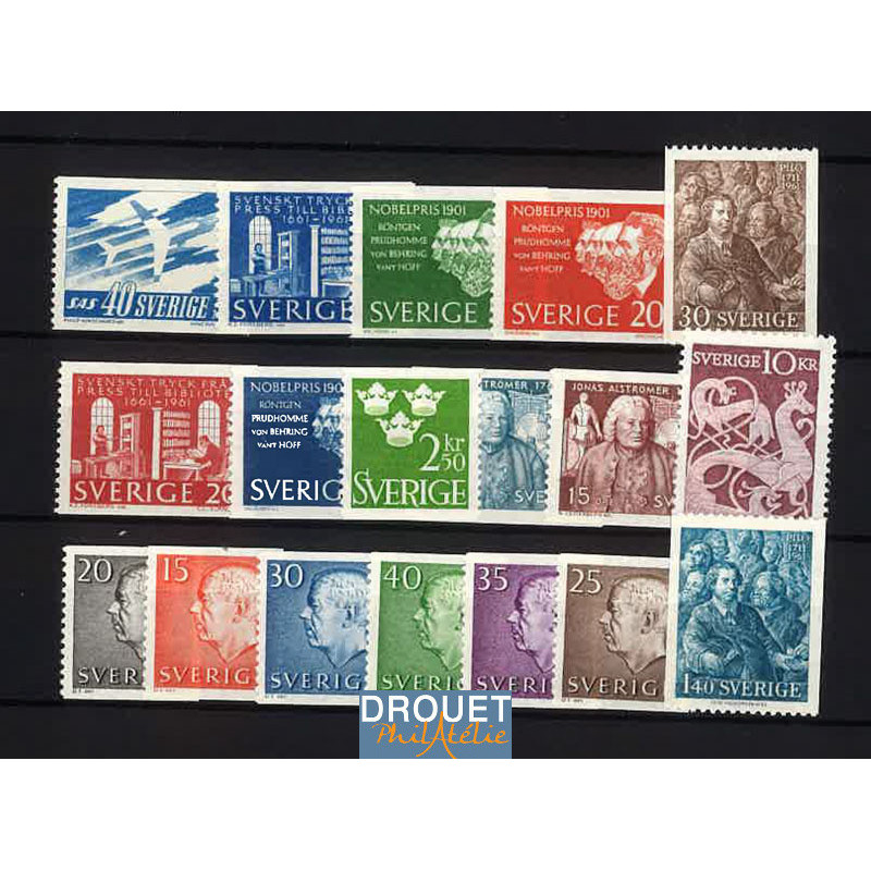 1961 Suède Années Complètes Neufs