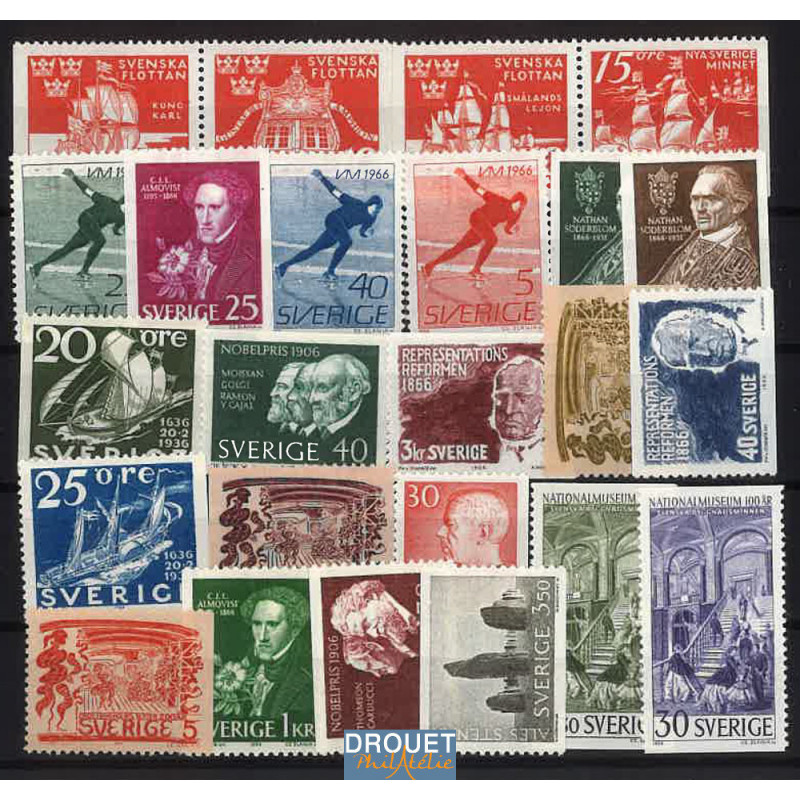 1966 Suède Années Complètes Neufs